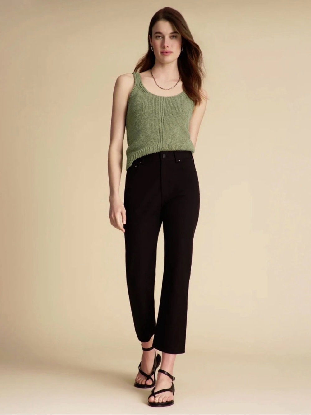 $235 MM Lafleur Daria '90s Straight Leg Crop Jean In Black Stretch Size: 6